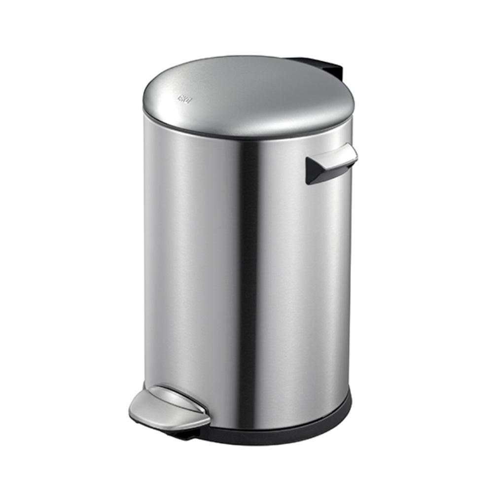 Buy STAINLESS STEEL BRUSHED FINGERPRINT PROOF WITH PEDAL SOFT CLOSING BIN 8 LITERS from Kaddah Cleaning Equipment in UAE
