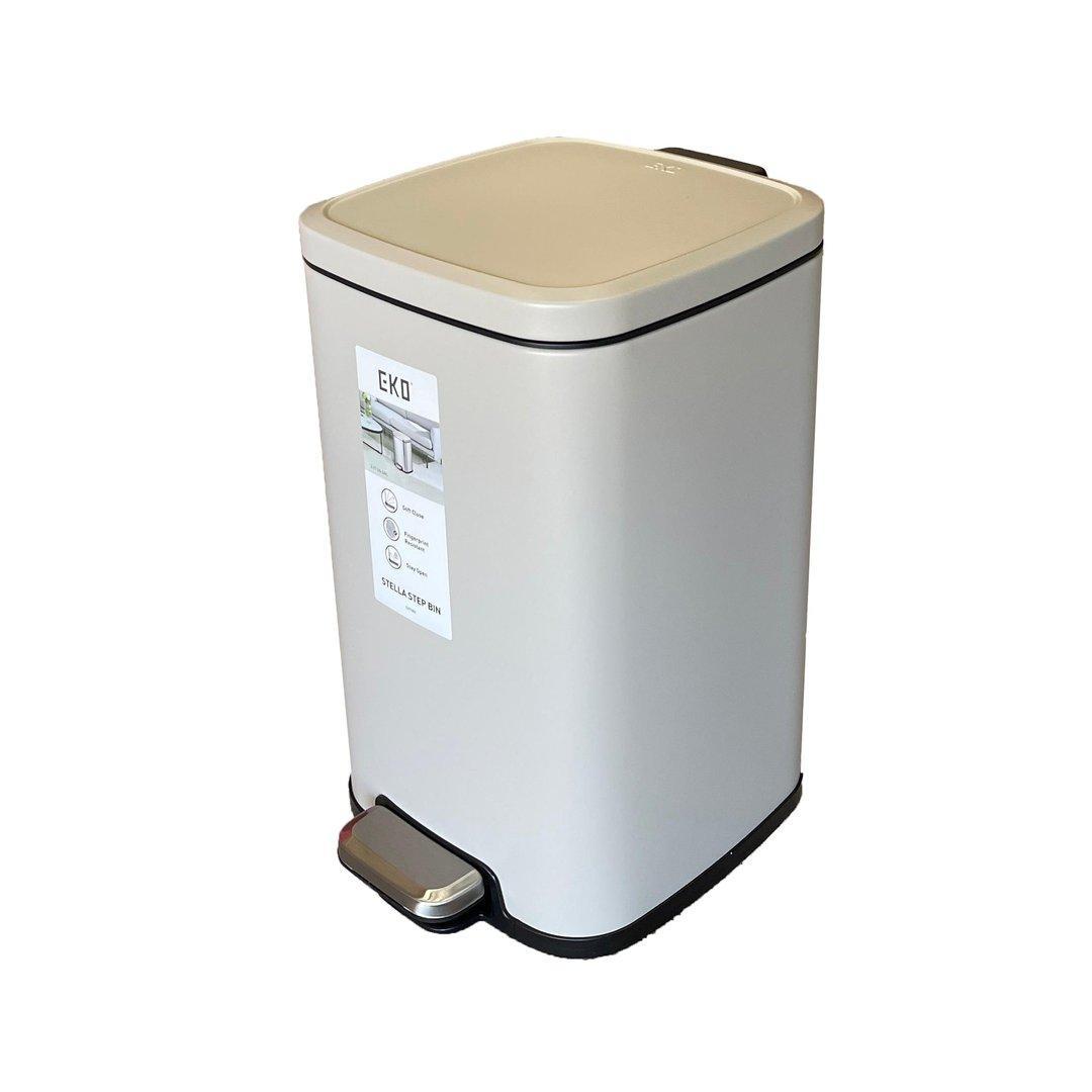 Buy STAINLESS STEEL COLOR COATED SLOW CLOASING BIN 12L SILVER from Kaddah Cleaning Equipment in UAE