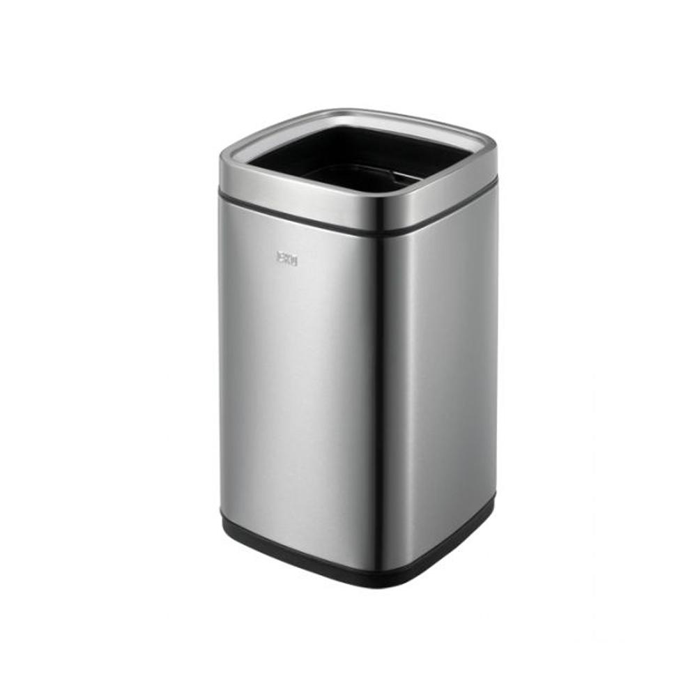 Buy STAINLESS STEEL FINGERPRINT PROOF OPEN TOP TRASH BIN 28 LITERS from Kaddah Cleaning Equipment in UAE