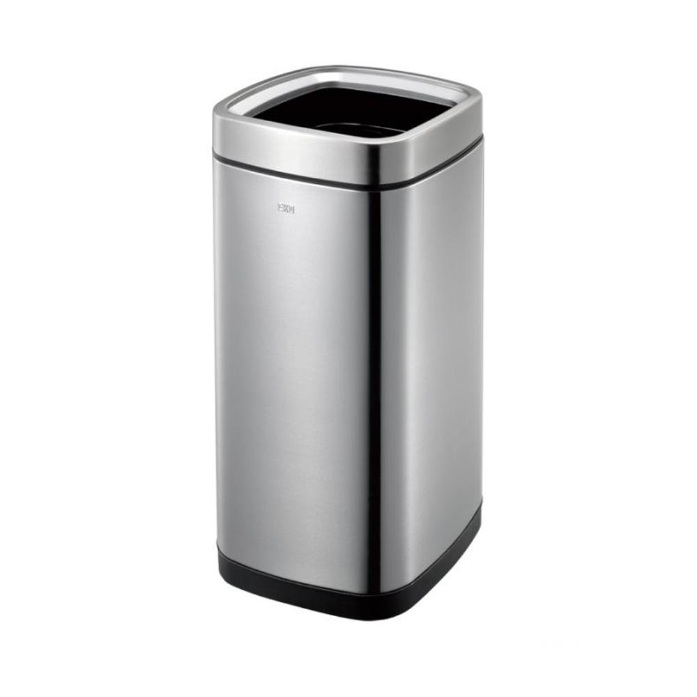 Buy STAINLESS STEEL FINGERPRINT PROOF OPEN TOP TRASH BIN 35 LITERS from Kaddah Cleaning Equipment in UAE