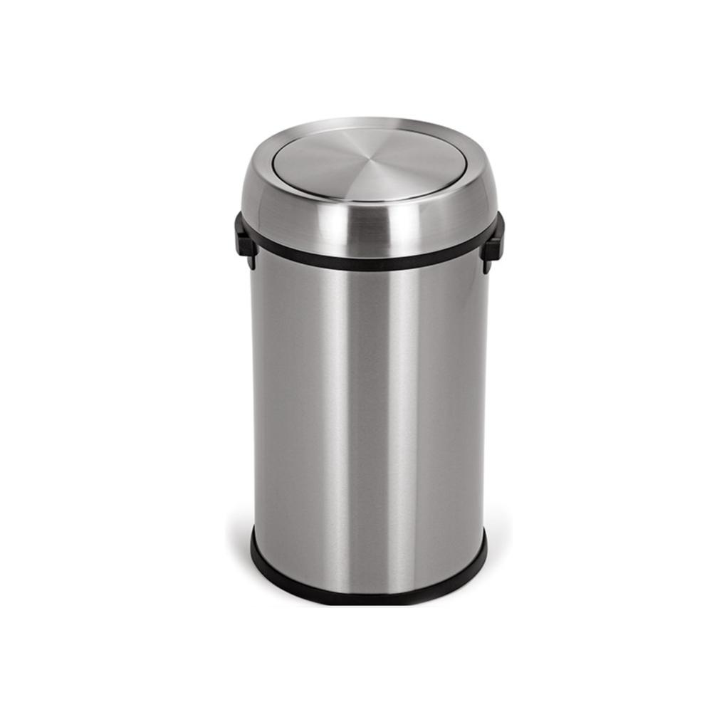 Buy STAINLESS STEEL SWING LID BIN 65 LITERS from Kaddah Cleaning Equipment in UAE