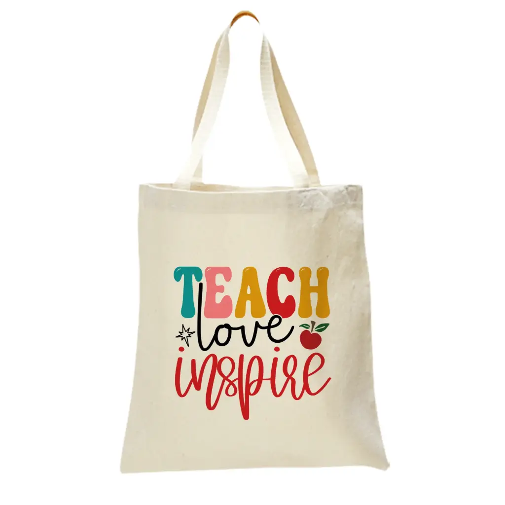Buy TEACHER LOVE HEAVY TOTE BAG from Concept Plus Trading in UAE