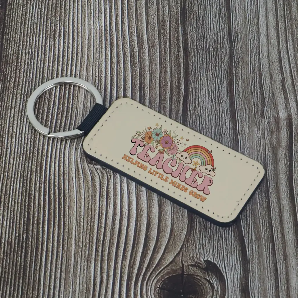 Buy TEACHER’S DAY PU LEATHER RECTANGULAR KEYCHAIN from Concept Plus Trading in UAE