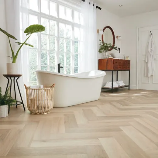 Texas White Ash Herringbone Flooring - Interiors in UAE Marketplace