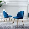 Velvet Blue Dining Chair for Living Room