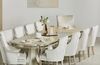  10 Seater Wooden Top Dining Set