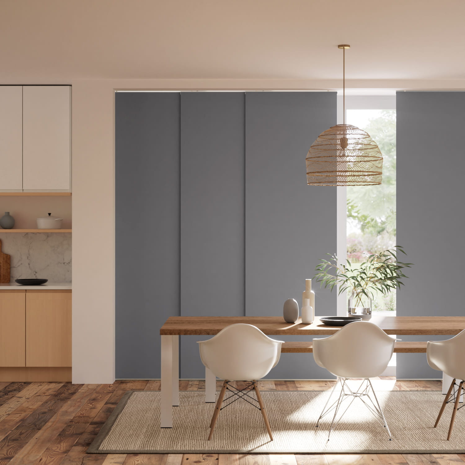 Titan Blackout Harbour Grey Panel Blind - Interiors in UAE Marketplace