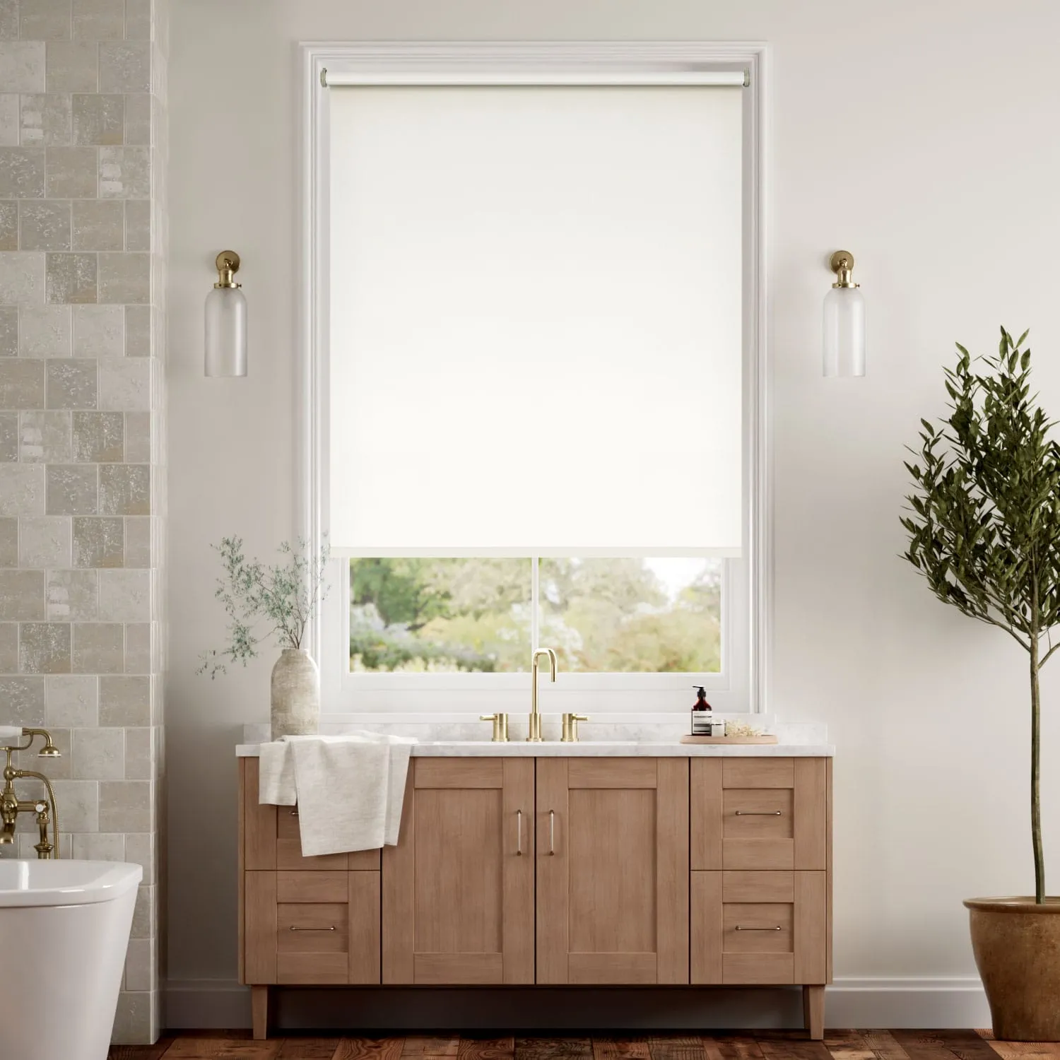 Verona Blackout Simply White Blind - Interiors in UAE Marketplace