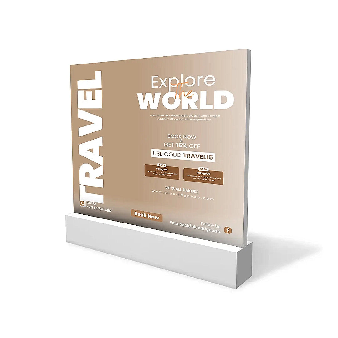 Buy WOODEN BACKDROP WITH BASE from Half Price Print in UAE