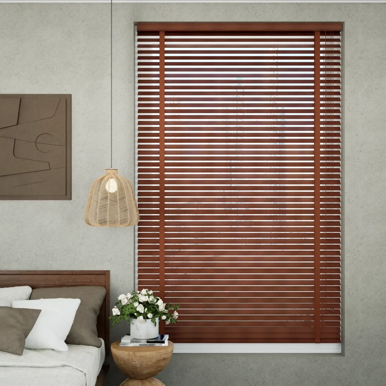 Wooden Venetian Blinds – Cherry - Interiors in UAE Marketplace