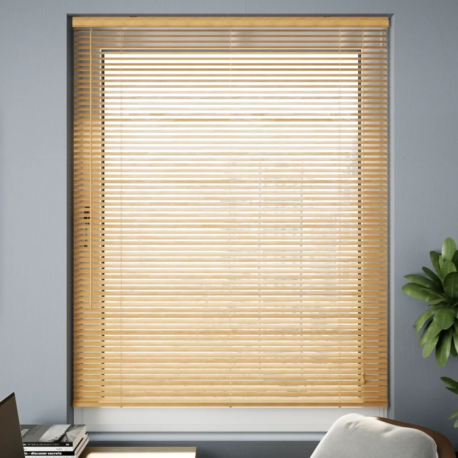 Wooden Venetian Blinds – Golden Oak - Interiors in UAE Marketplace